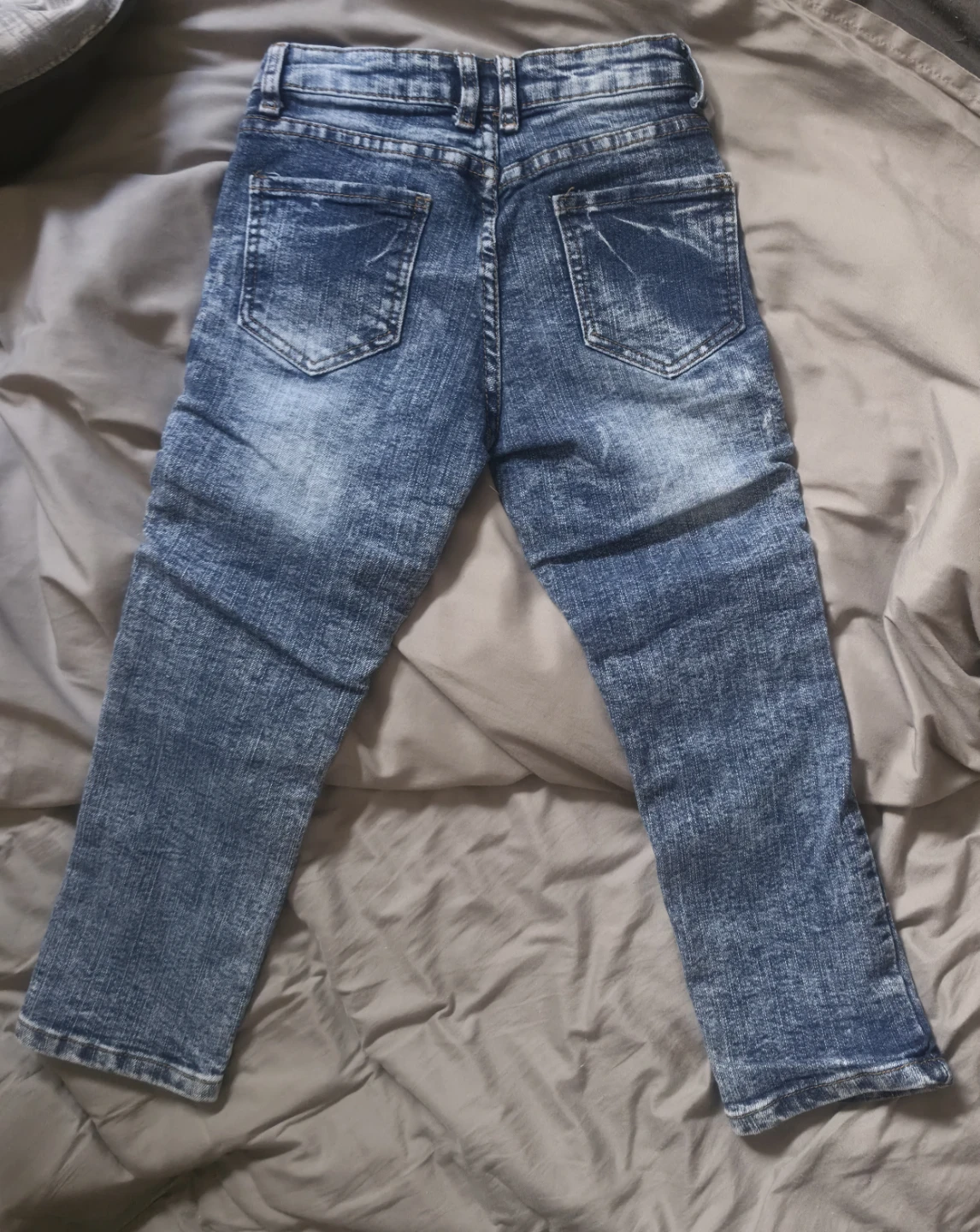 Encrypted Distressed Moto Jeans - photo 2