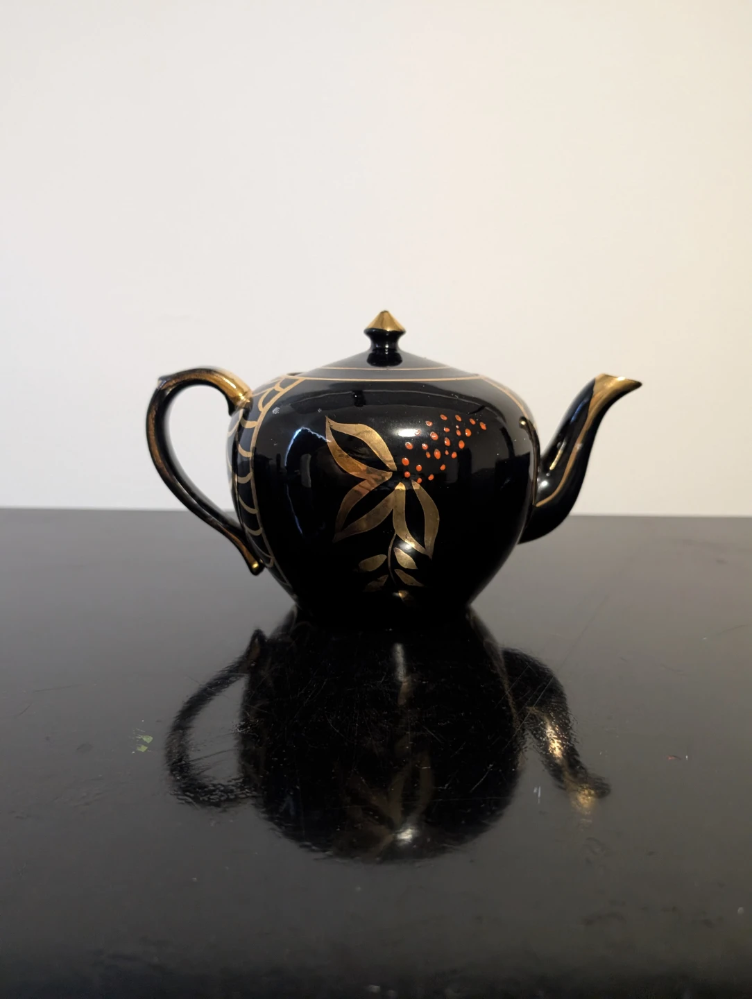 Arthur Wood Black & Gold Floral Teapot - photo 2