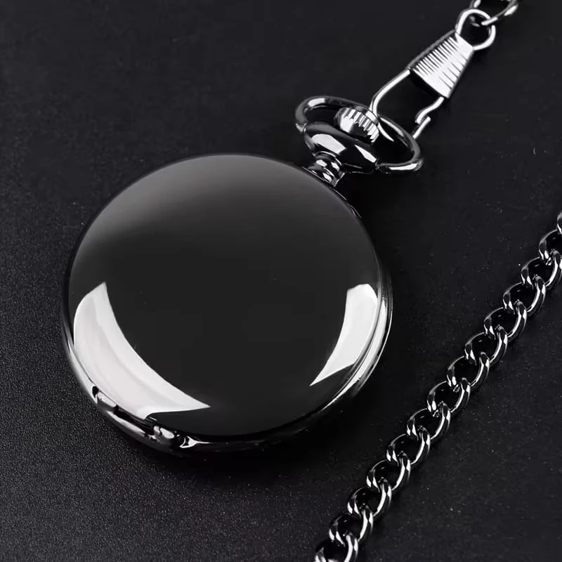​"To My Son" Black Pocket Watch with Chain – Sentimental Gift - photo 3
