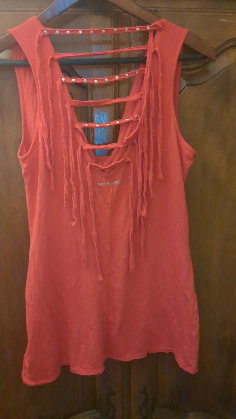 DKNY Jeans Coral Strappy Back Tank Top - photo 2