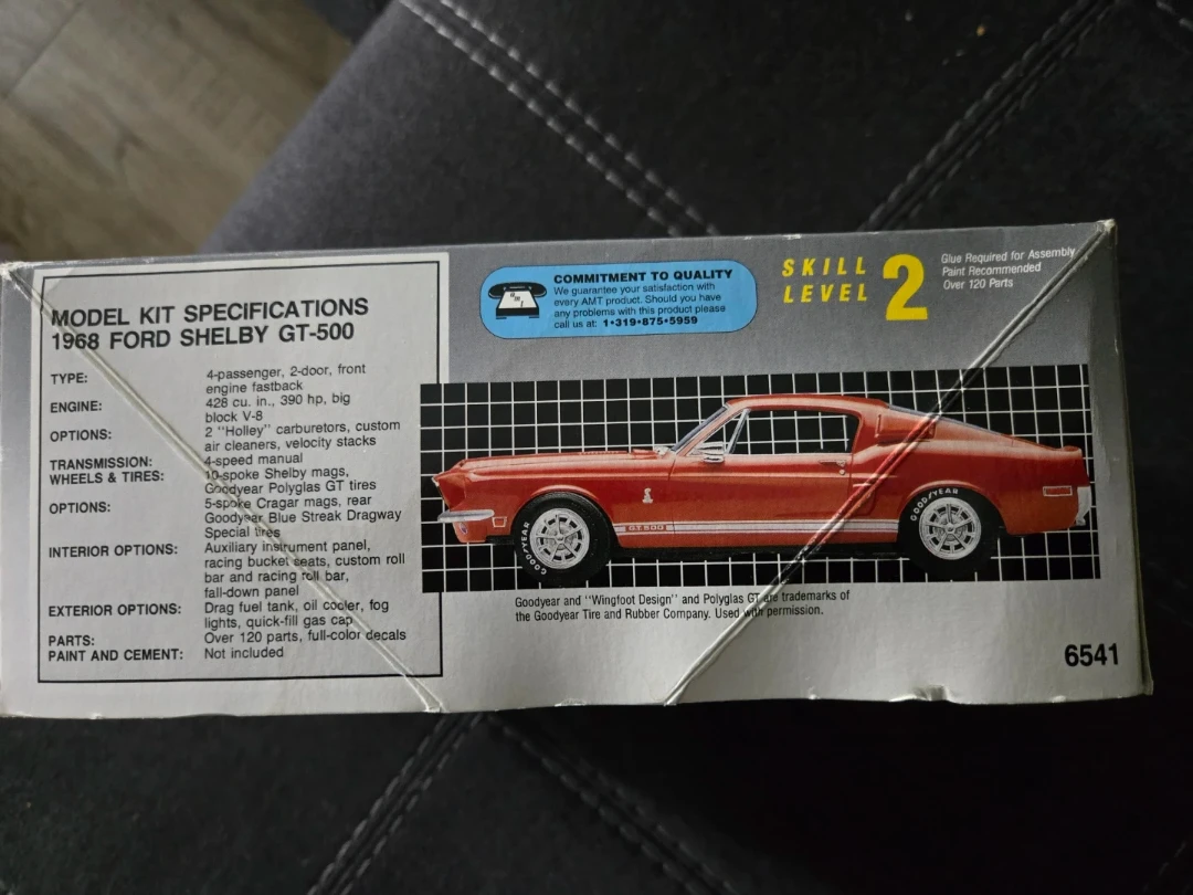 AMT 1968 Ford Shelby GT-500 Model Car Kit - photo 2