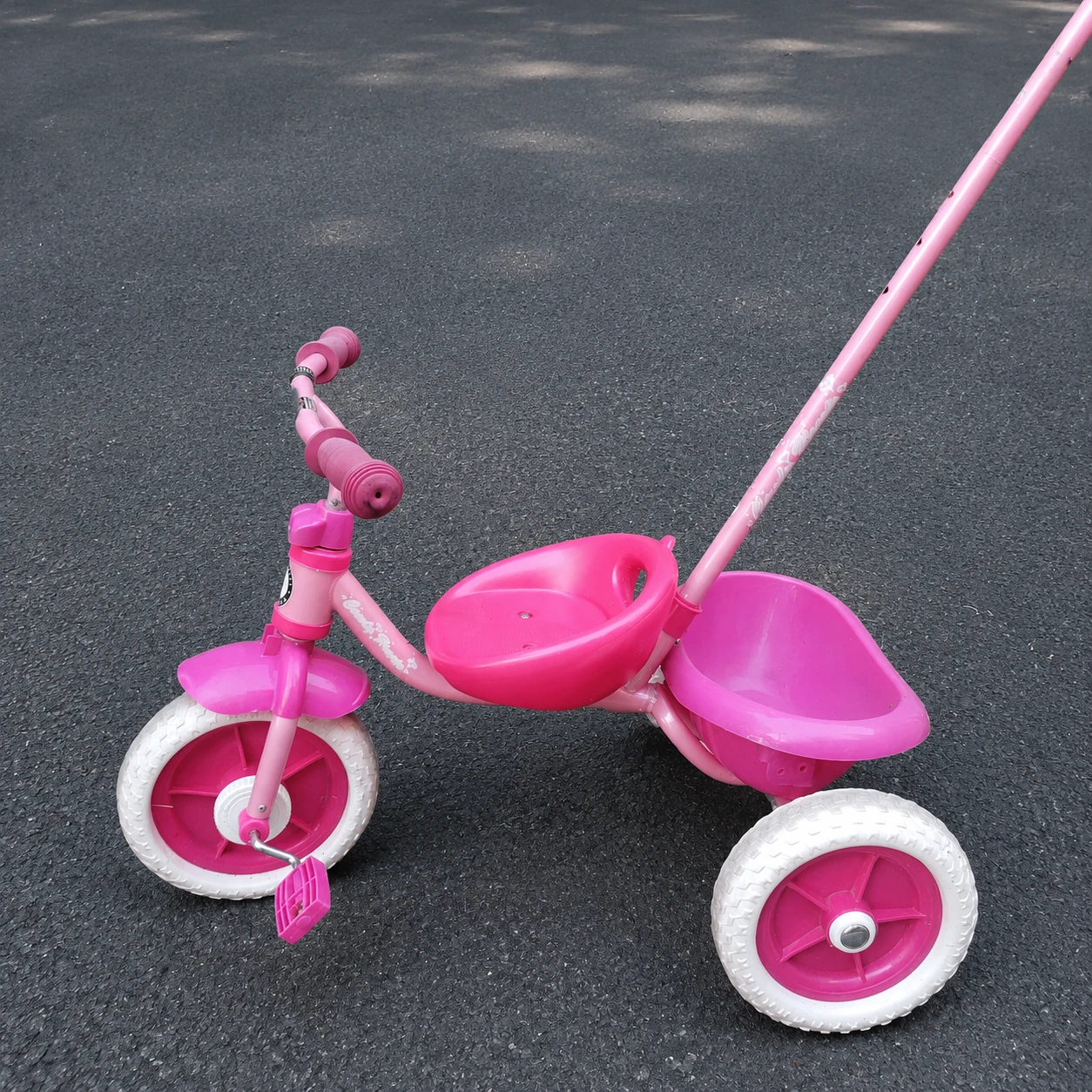 Pink Tricycle with Adjustable Parent Handle