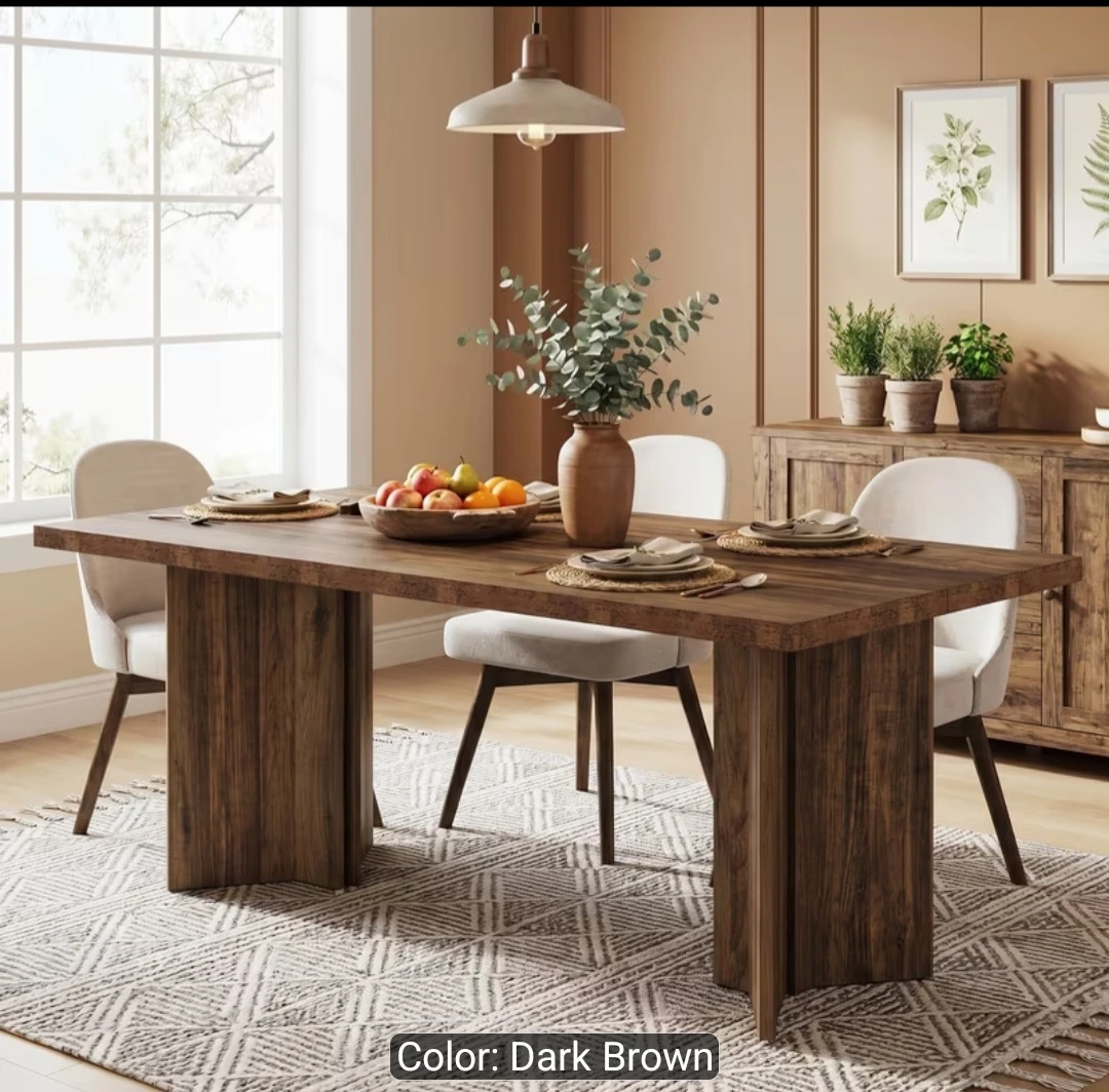 Dark Brown Dining Table - 63" Long - photo 3