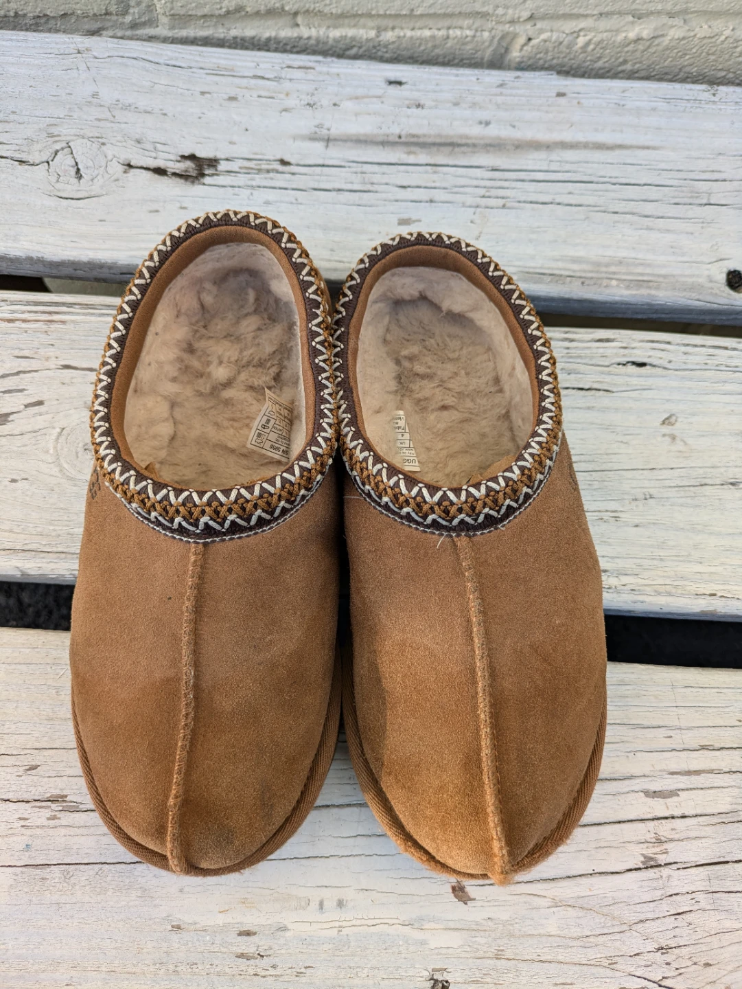 UGG Brown Suede Shearling Lined Slippers - photo 3