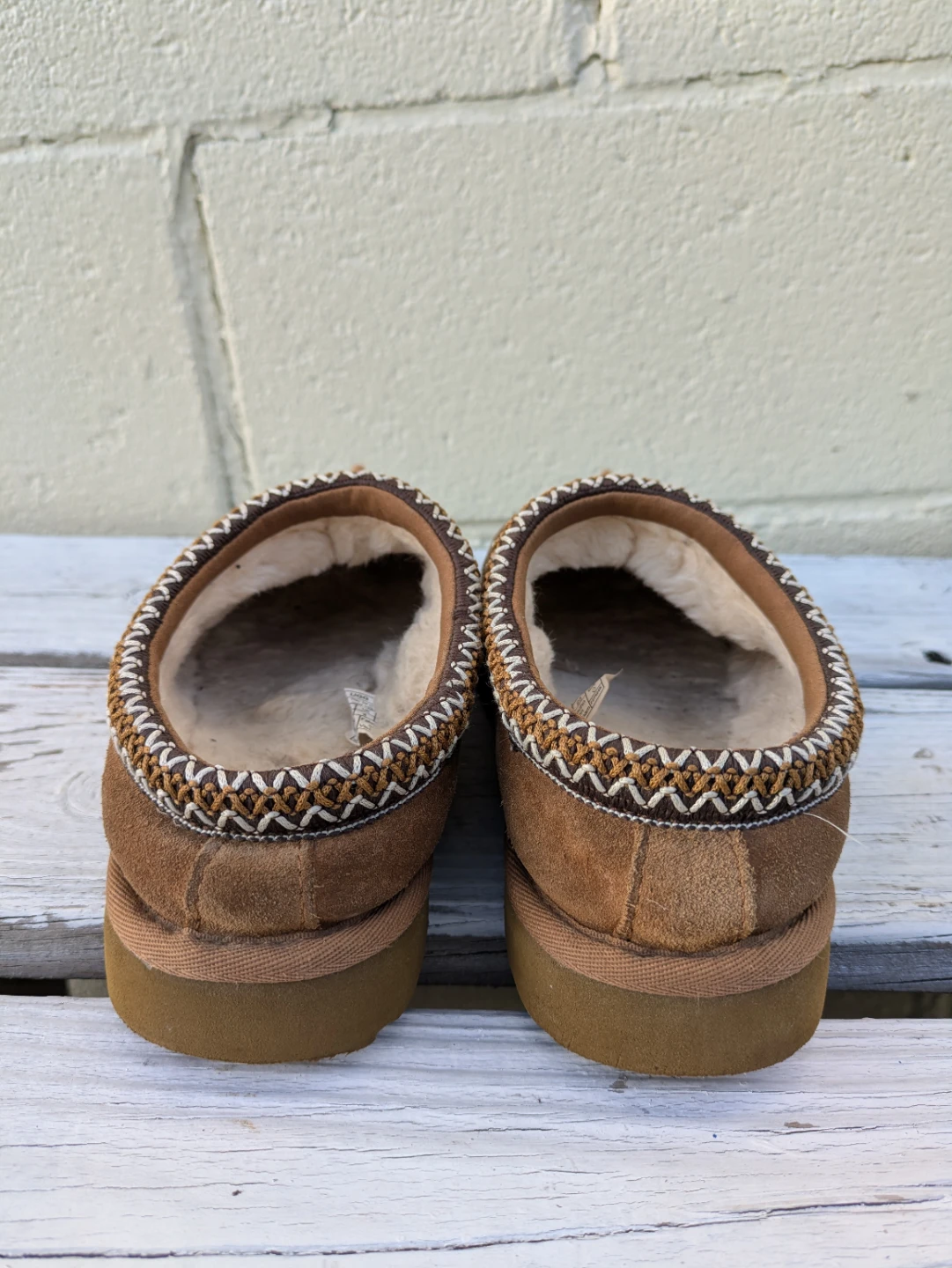 UGG Brown Suede Shearling Lined Slippers - photo 5