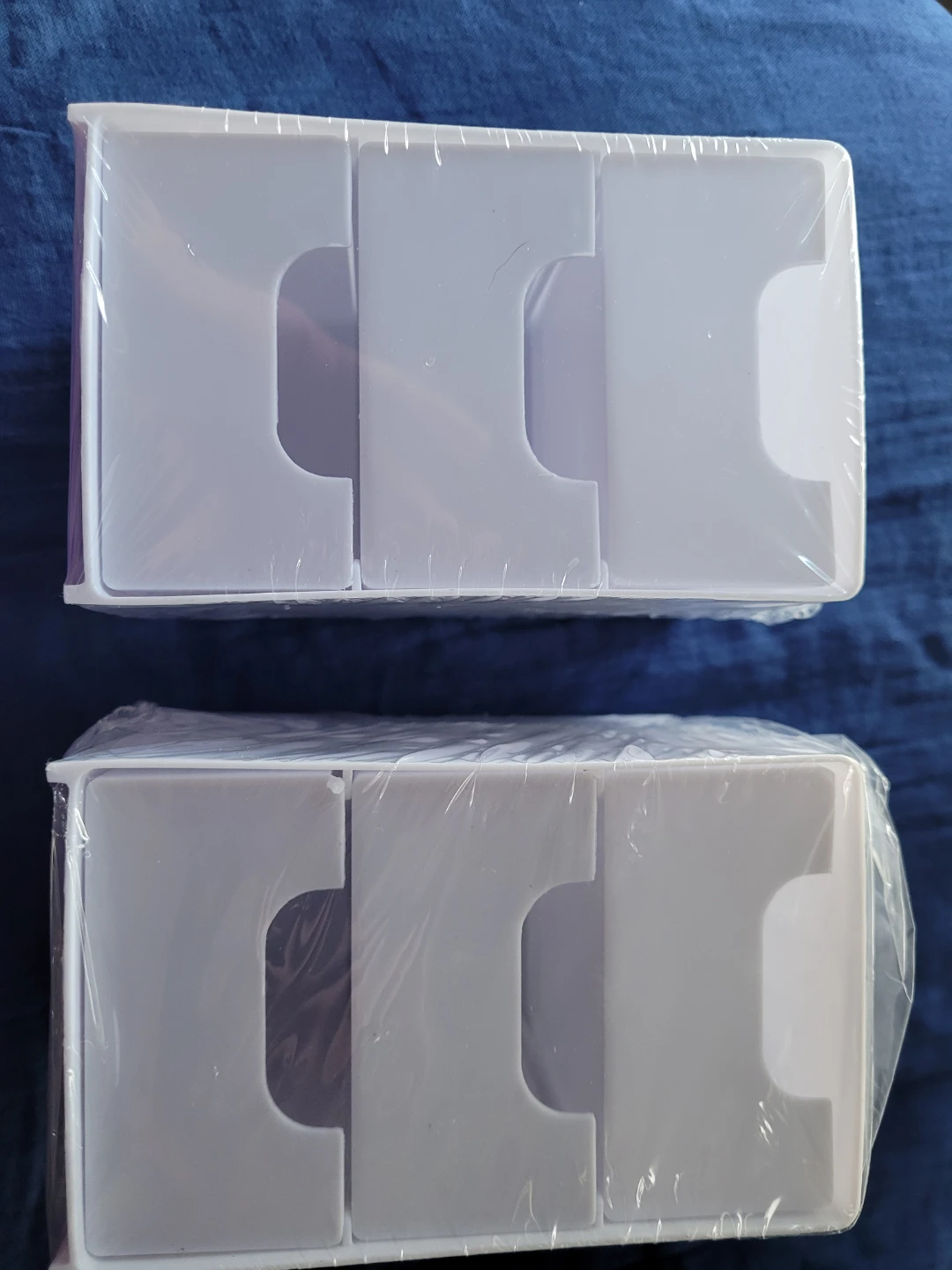 2 White Storage Drawer Organizers
