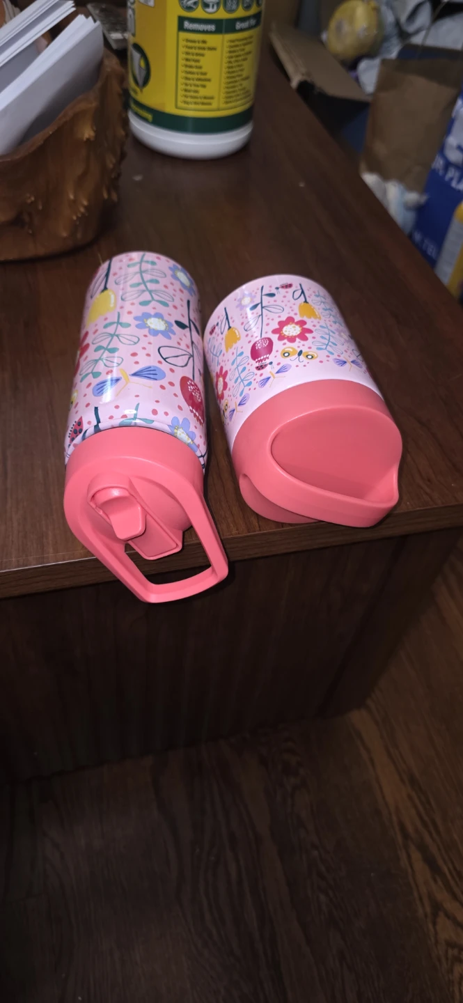 Kids Water Bottle and Food Jar Set - Pink Floral - photo 2