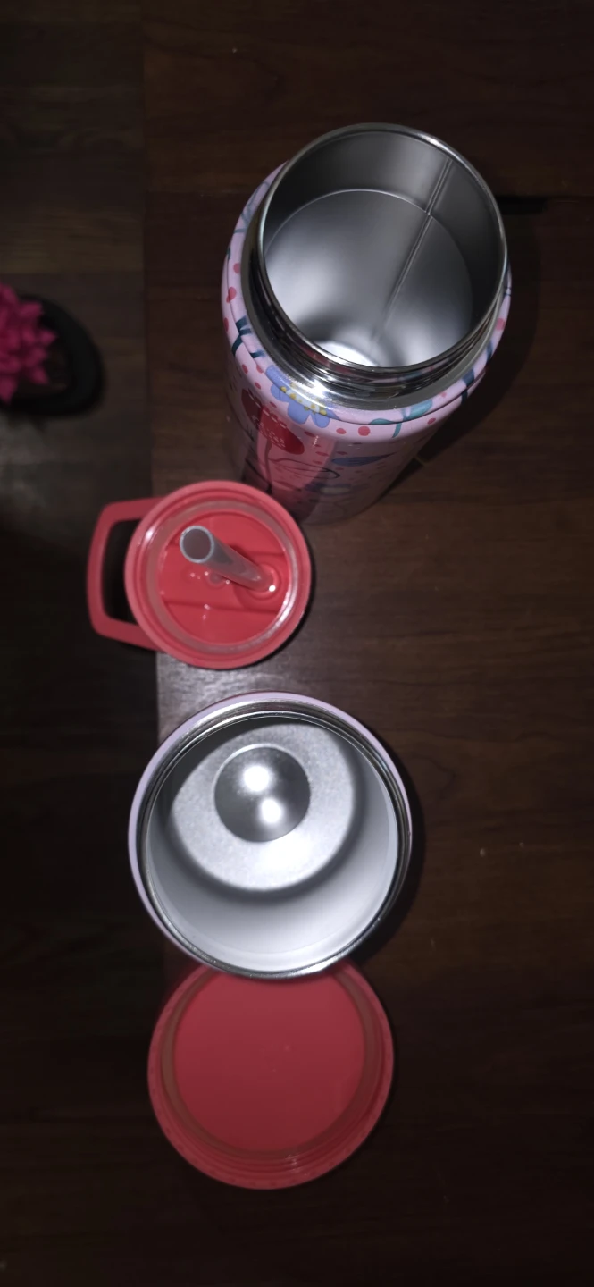 Kids Water Bottle and Food Jar Set - Pink Floral - photo 4
