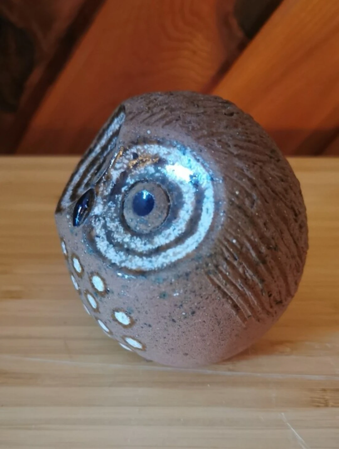 Vintage Thomas Hellström Nittsjö Sweden Owl Pottery Figurine - photo 2