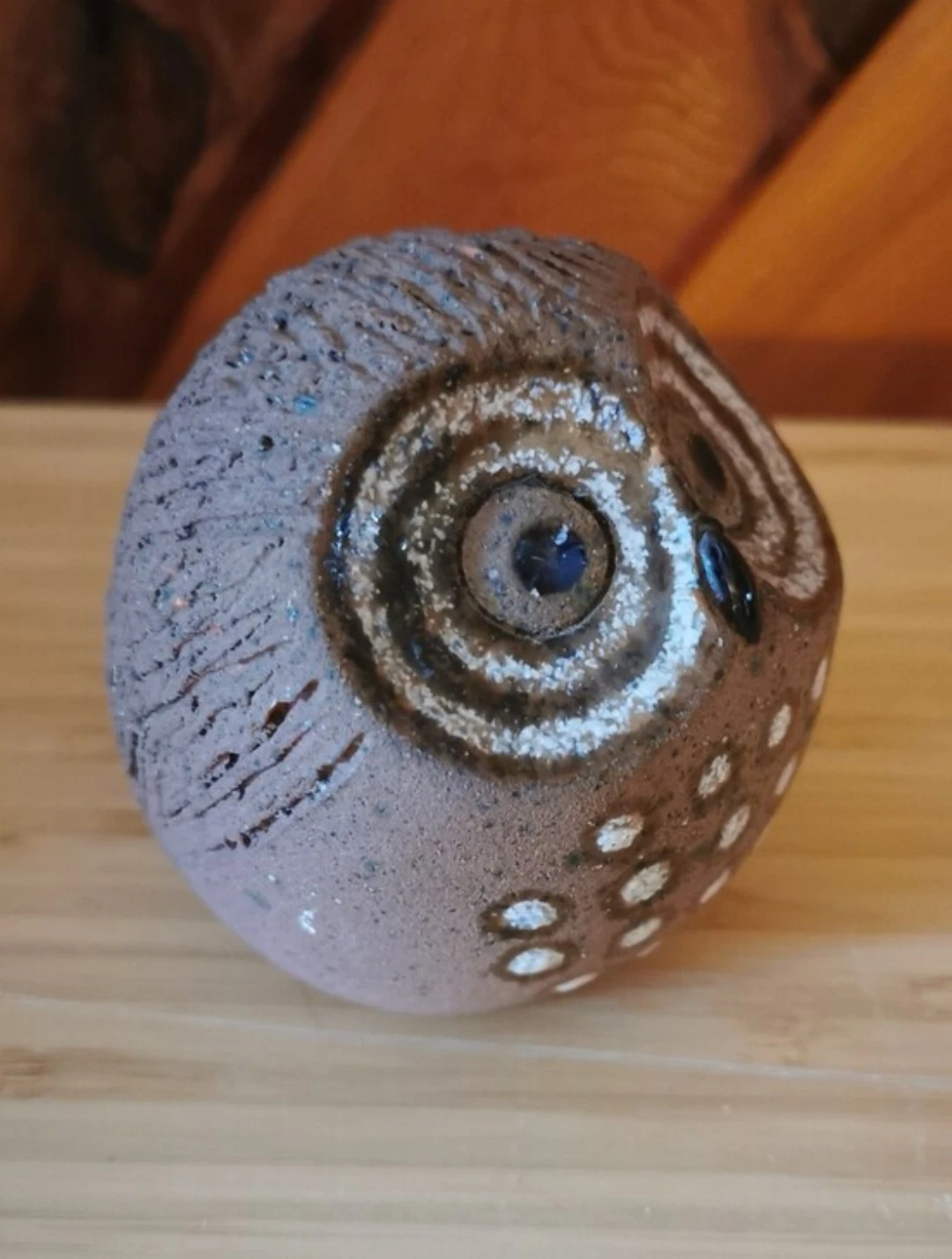 Vintage Thomas Hellström Nittsjö Sweden Owl Pottery Figurine - photo 4
