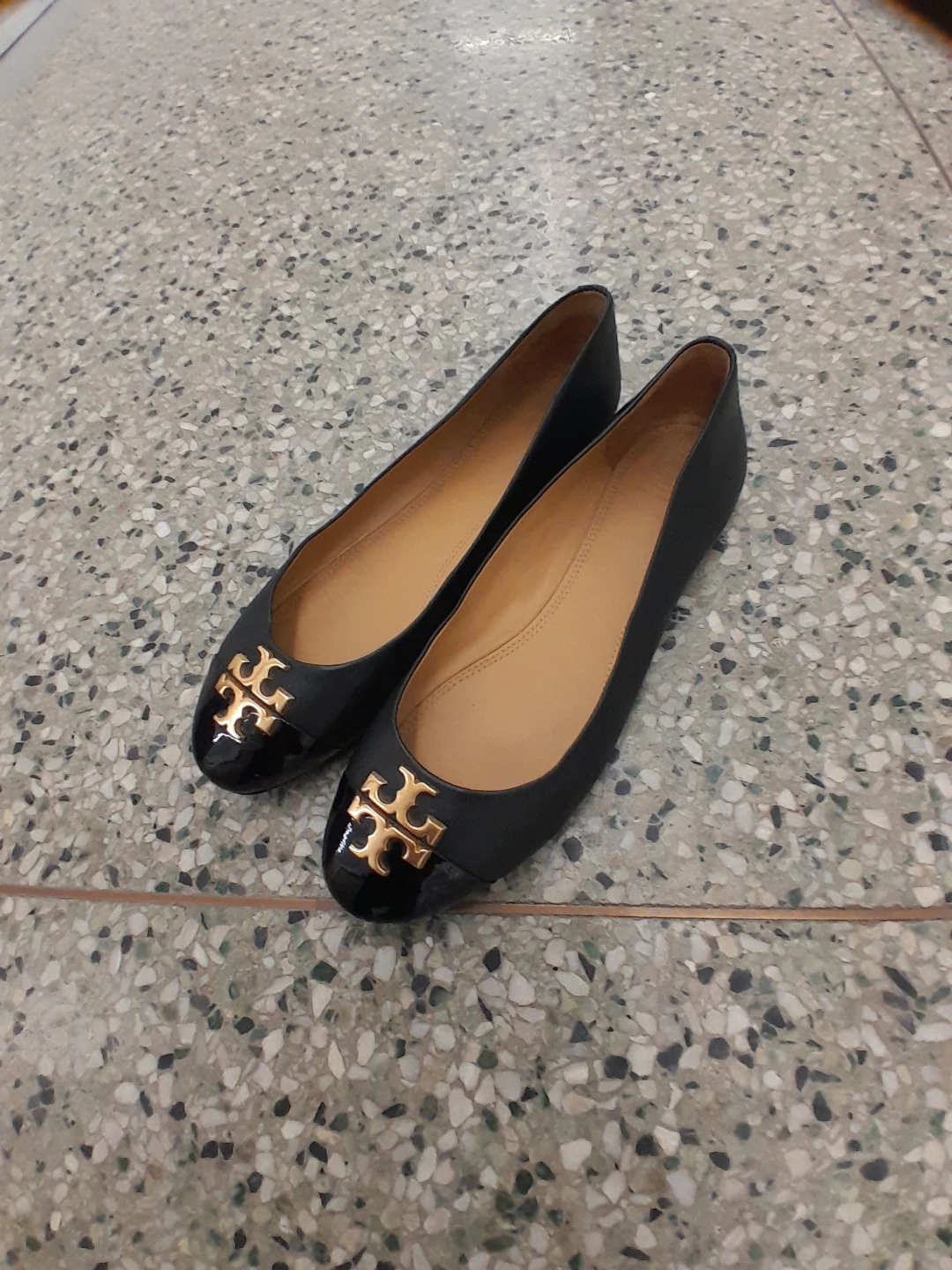Tory Burch Black Ballet Flats Elegant Women's Size 12