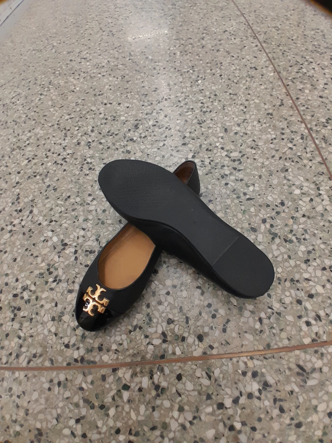 Tory Burch Black Ballet Flats Elegant Women's Size 12 - photo 2