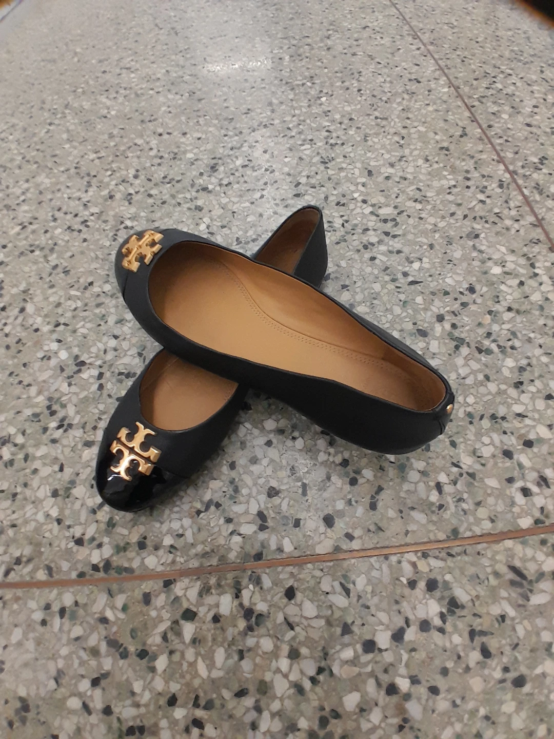 Tory Burch Black Ballet Flats Elegant Women's Size 12 - photo 3