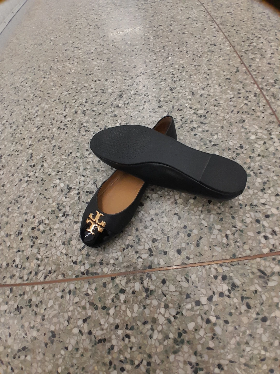 Tory Burch Black Ballet Flats Elegant Women's Size 12 - photo 5