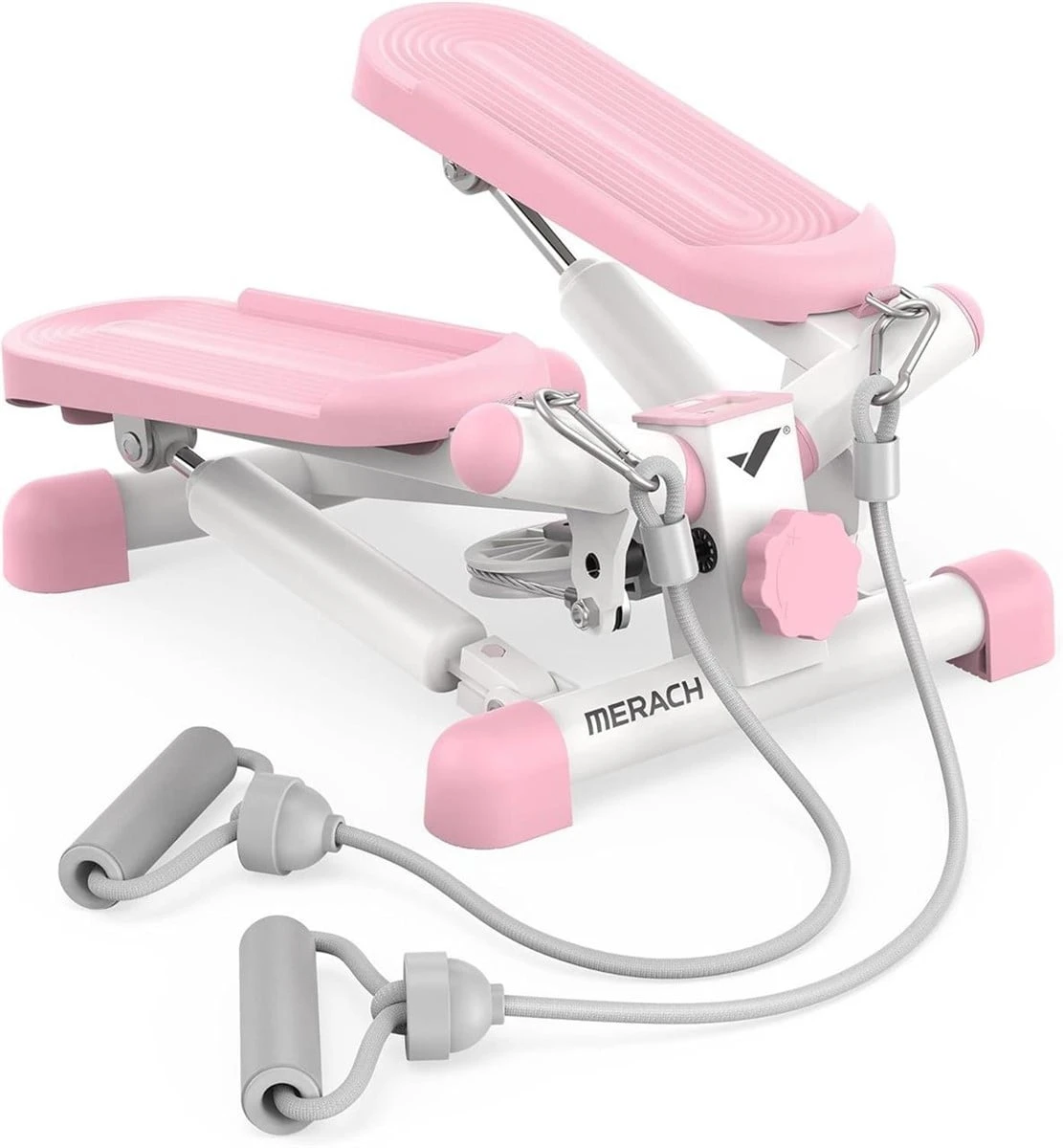 Merach Pink Stepper with Resistance Bands
