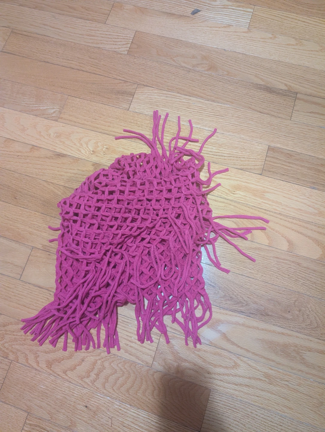 Pink Crochet Scarf with Fringe - photo 3
