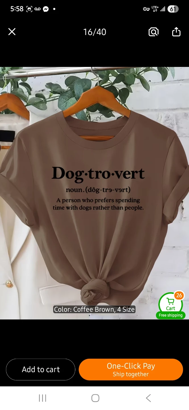 NEW Dog-tro-vert Definition T-Shirt 🐕 - photo 5