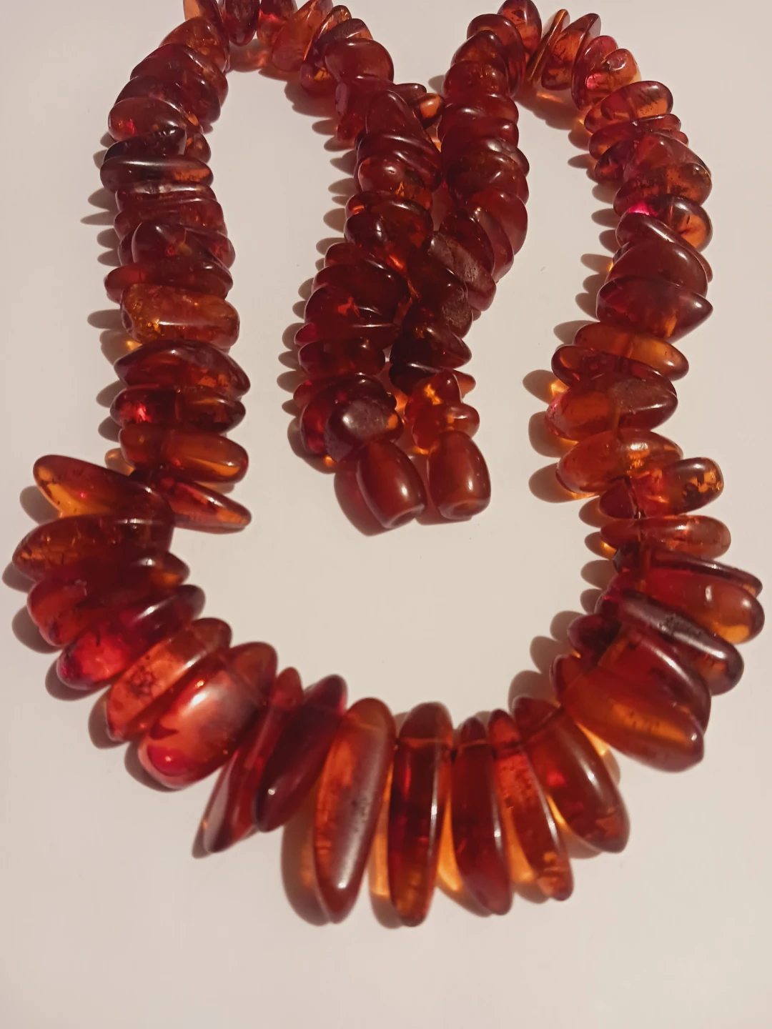 Beautiful Vintage Amber Nuggets Beaded Necklace - photo 2