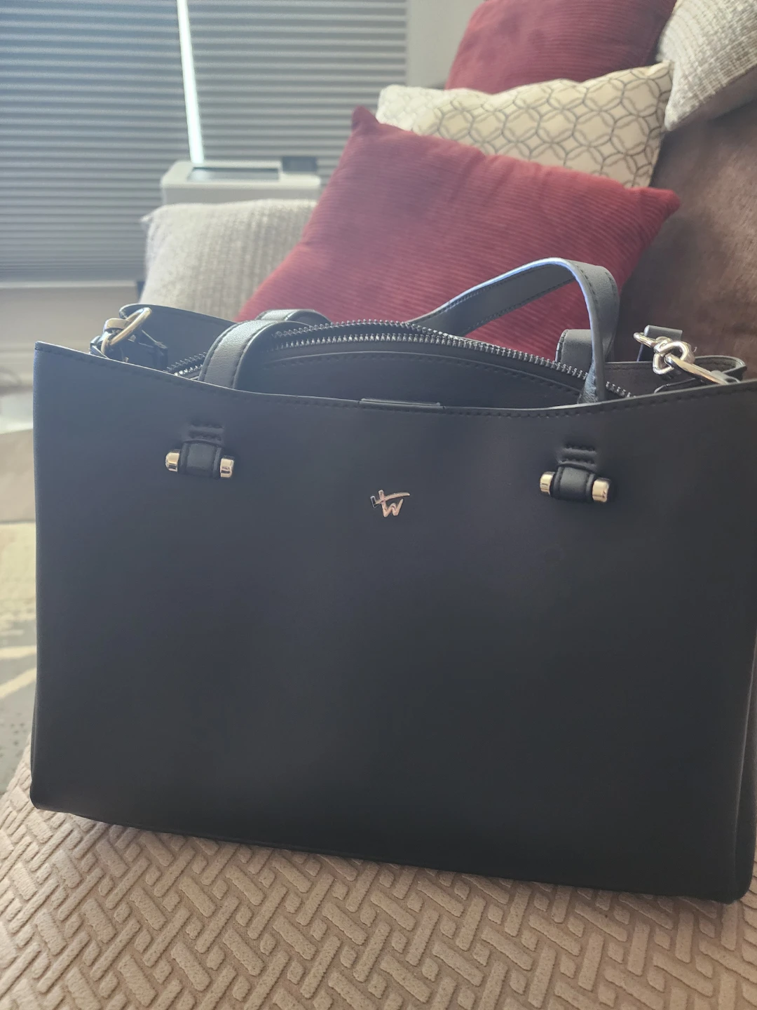 Black Woven Tote Bag - photo 2