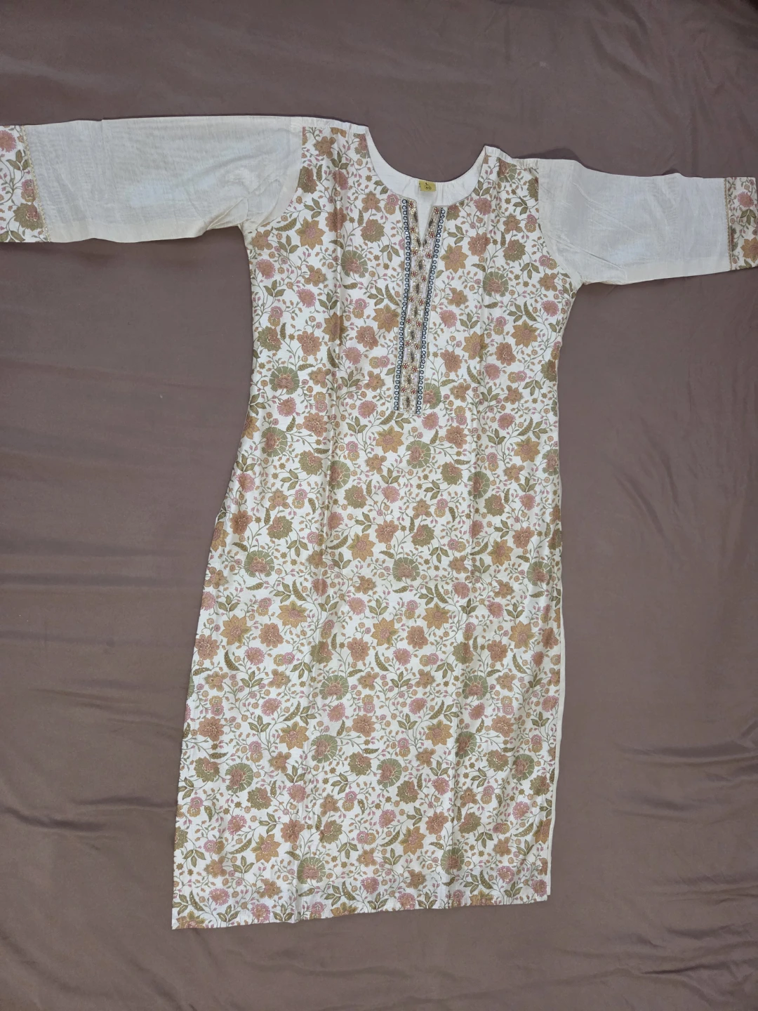 3-Piece Women's Indian Kurti Set with Pants and Scarf