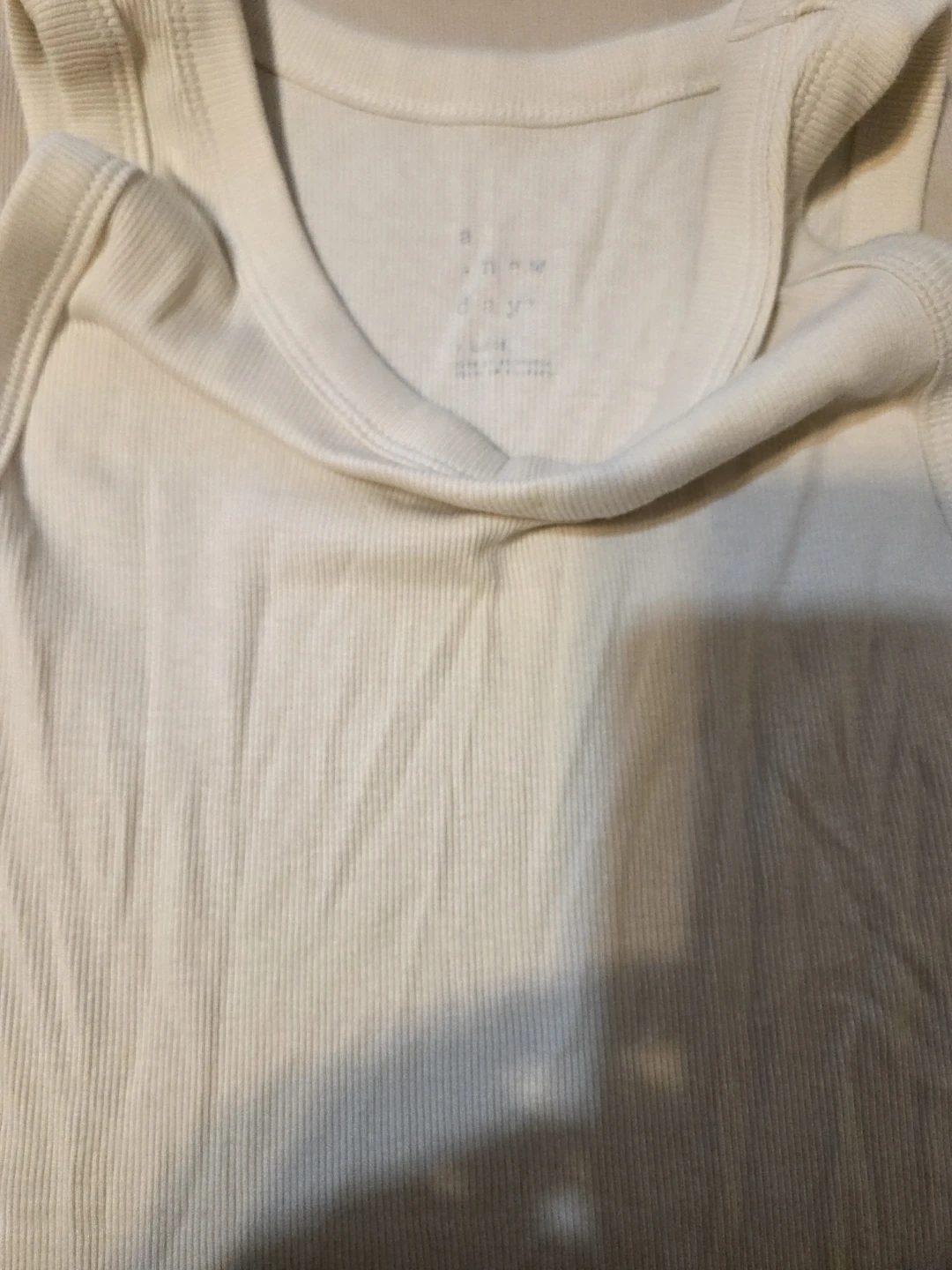 A New Day Ribbed Tank Tops (XL) - Beige & Cream - photo 2