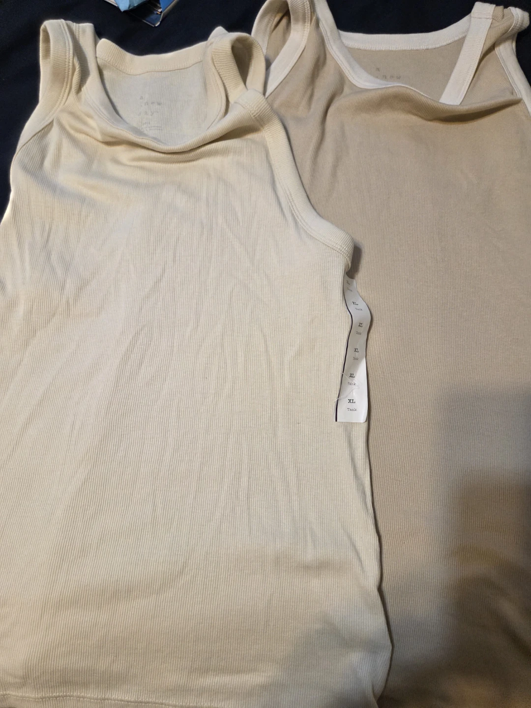 A New Day Ribbed Tank Tops (XL) - Beige & Cream - photo 4