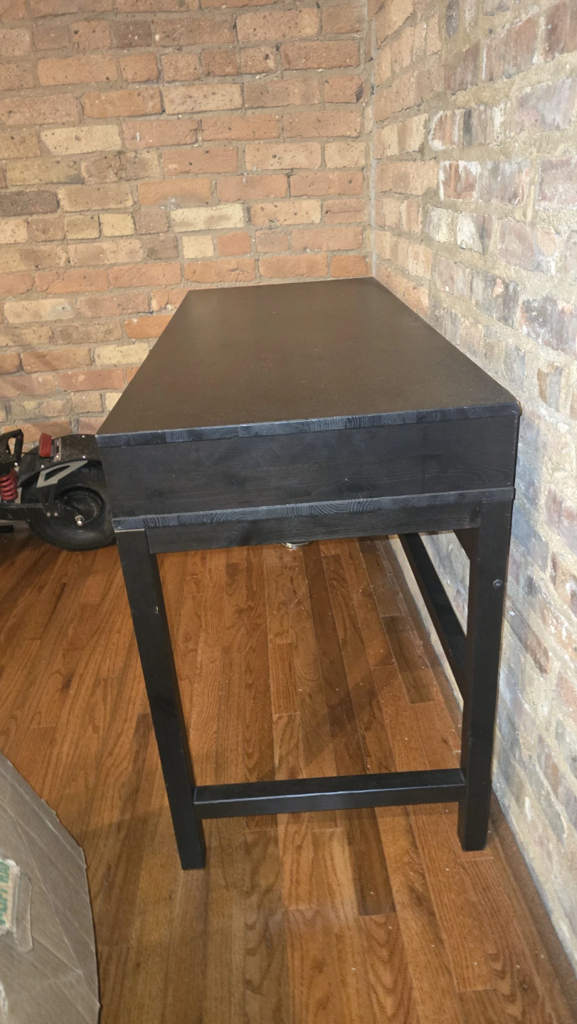Black Console Desk with Drawers - photo 5