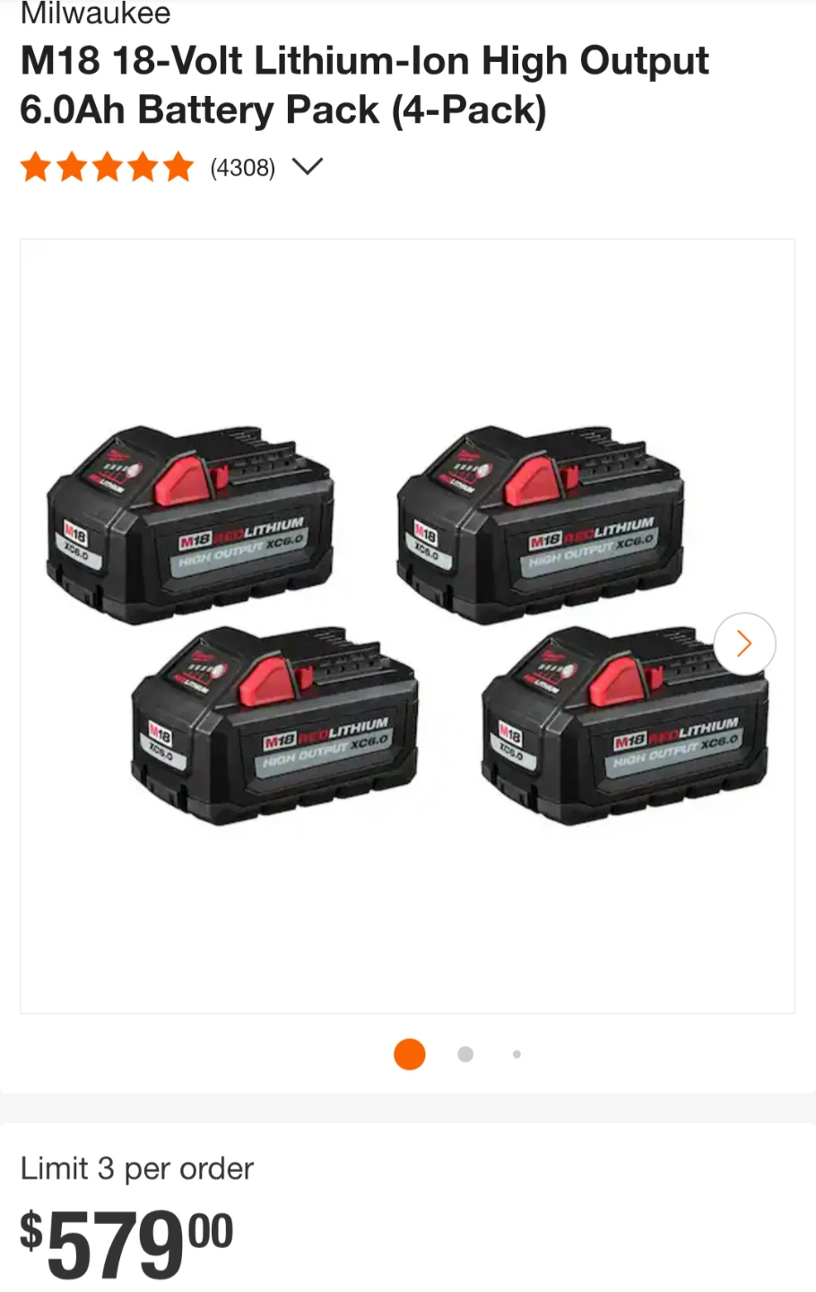 M18 Milwaukee XC 6.0 HIGH OUTPUT Battery 4-Pack ⚽ - photo 2