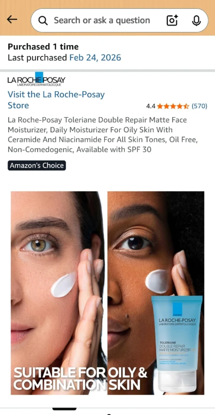 La Roche-Posay Toleriane Double Repair Matte Moisturizer SPF 30 - photo 2