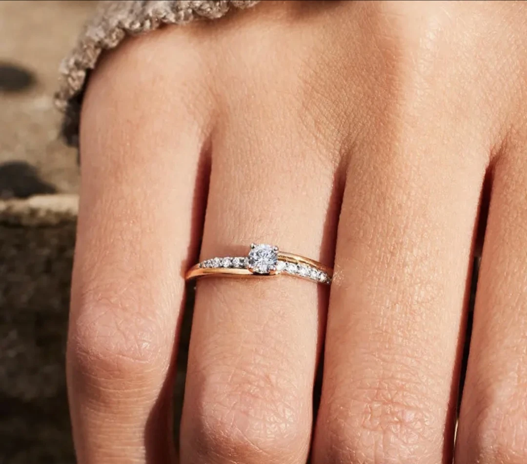 Two-Tone Ring with "To my daughter" inscription - photo 4