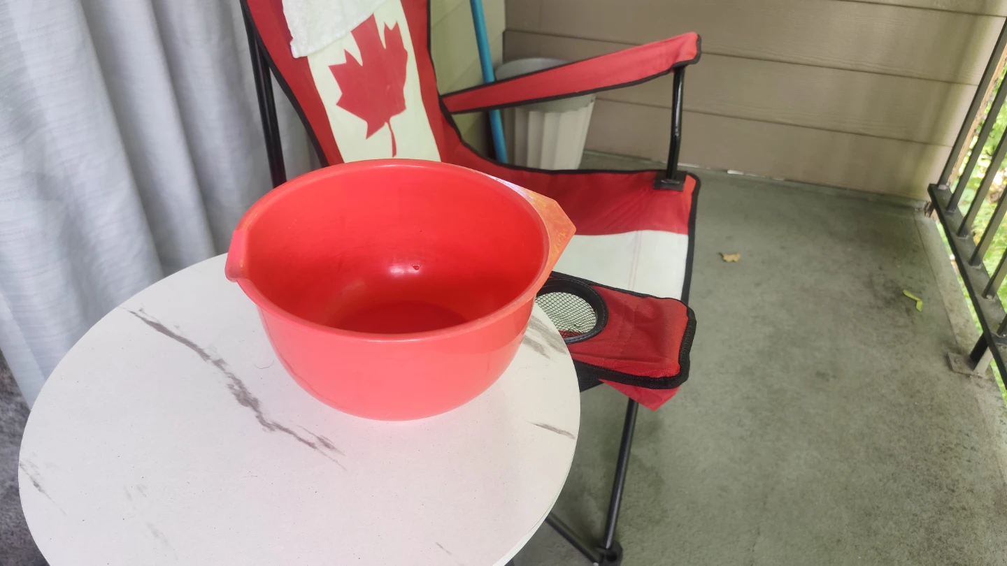 Red Plastic Mixing Bowl - photo 2