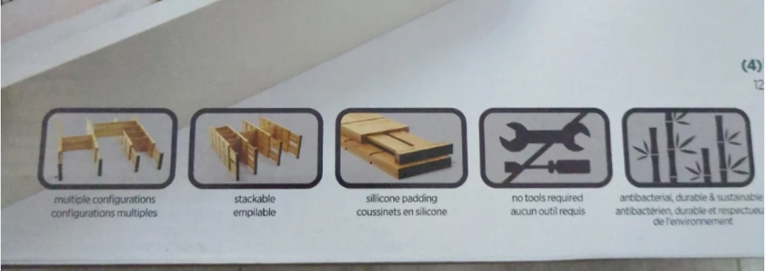 MaisonKleen Adjustable Bamboo Drawer Organizer - 10 Pieces - photo 3