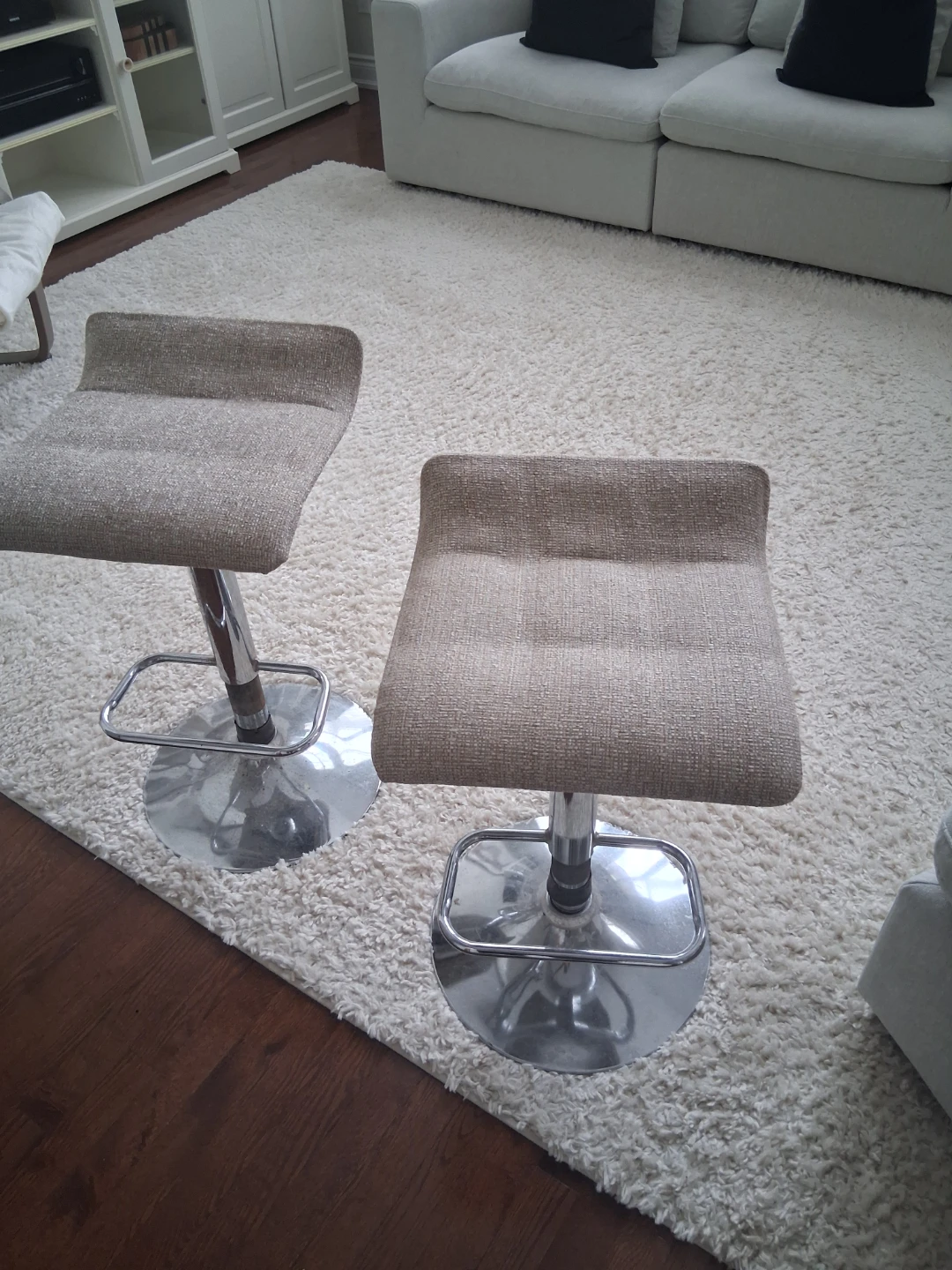 Set of 2 Adjustable Swivel Bar Stools - photo 4