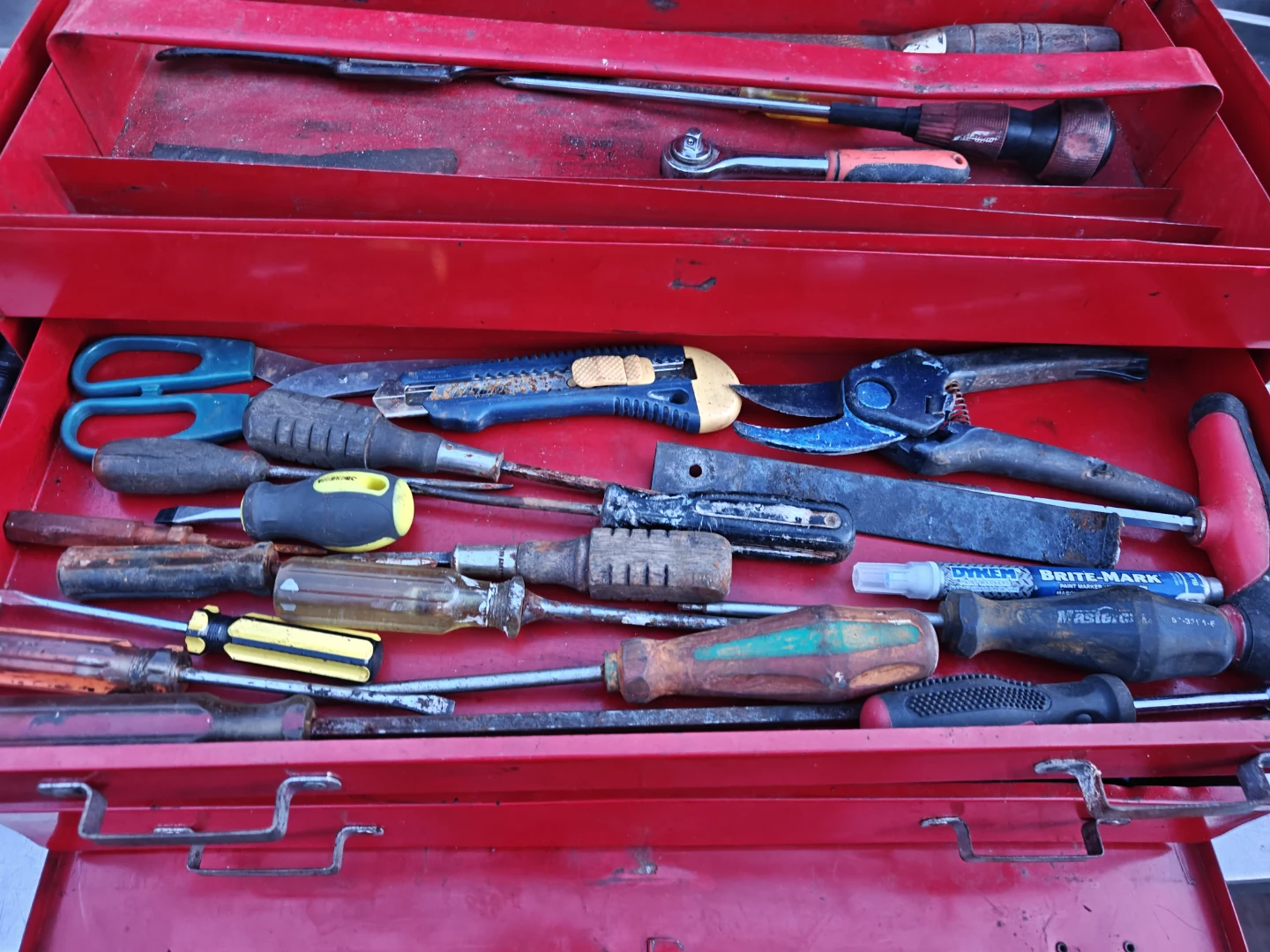 Red "Best" Tool Box with Assorted Tools - photo 5