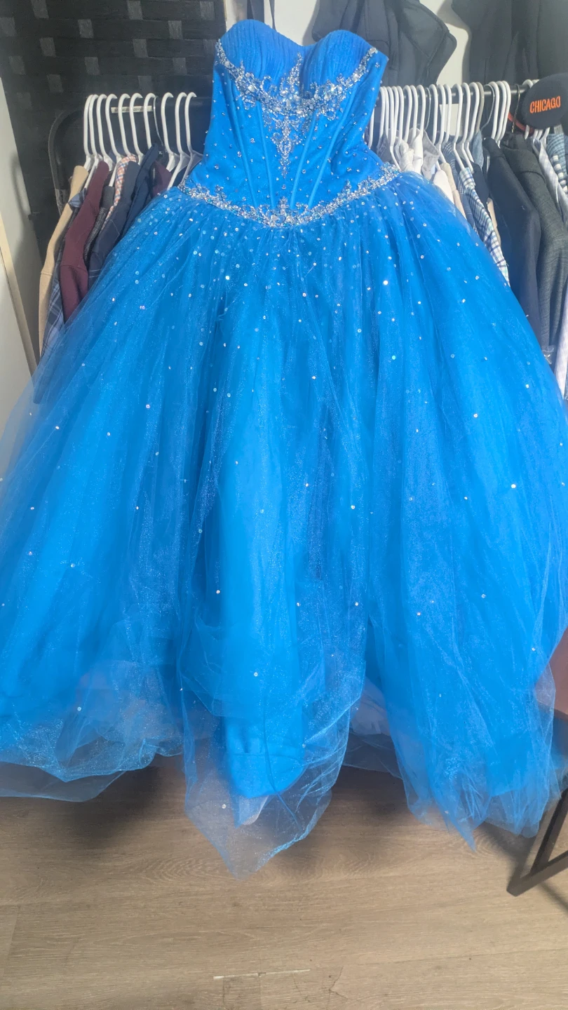 Blue Ball Gown Prom Dress