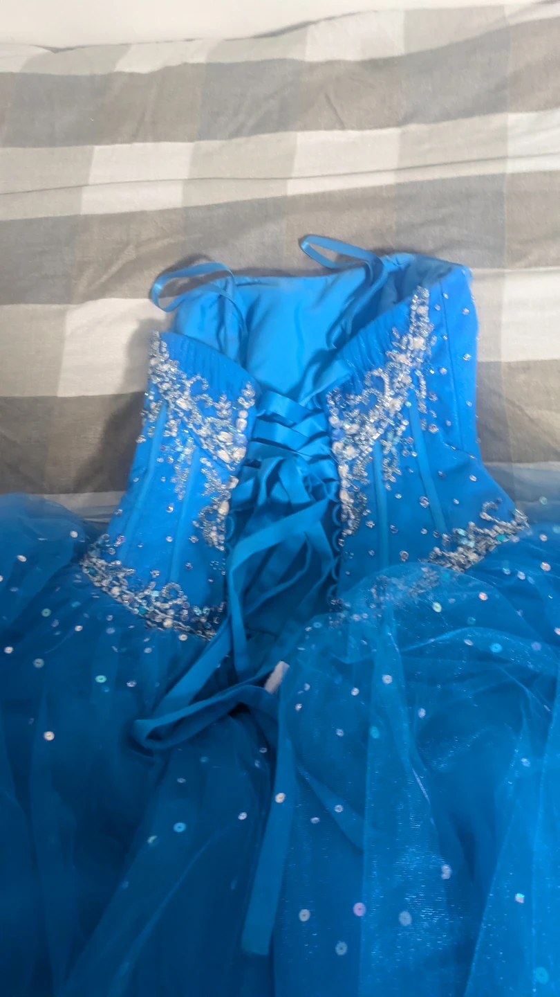 Blue Ball Gown Prom Dress - photo 2