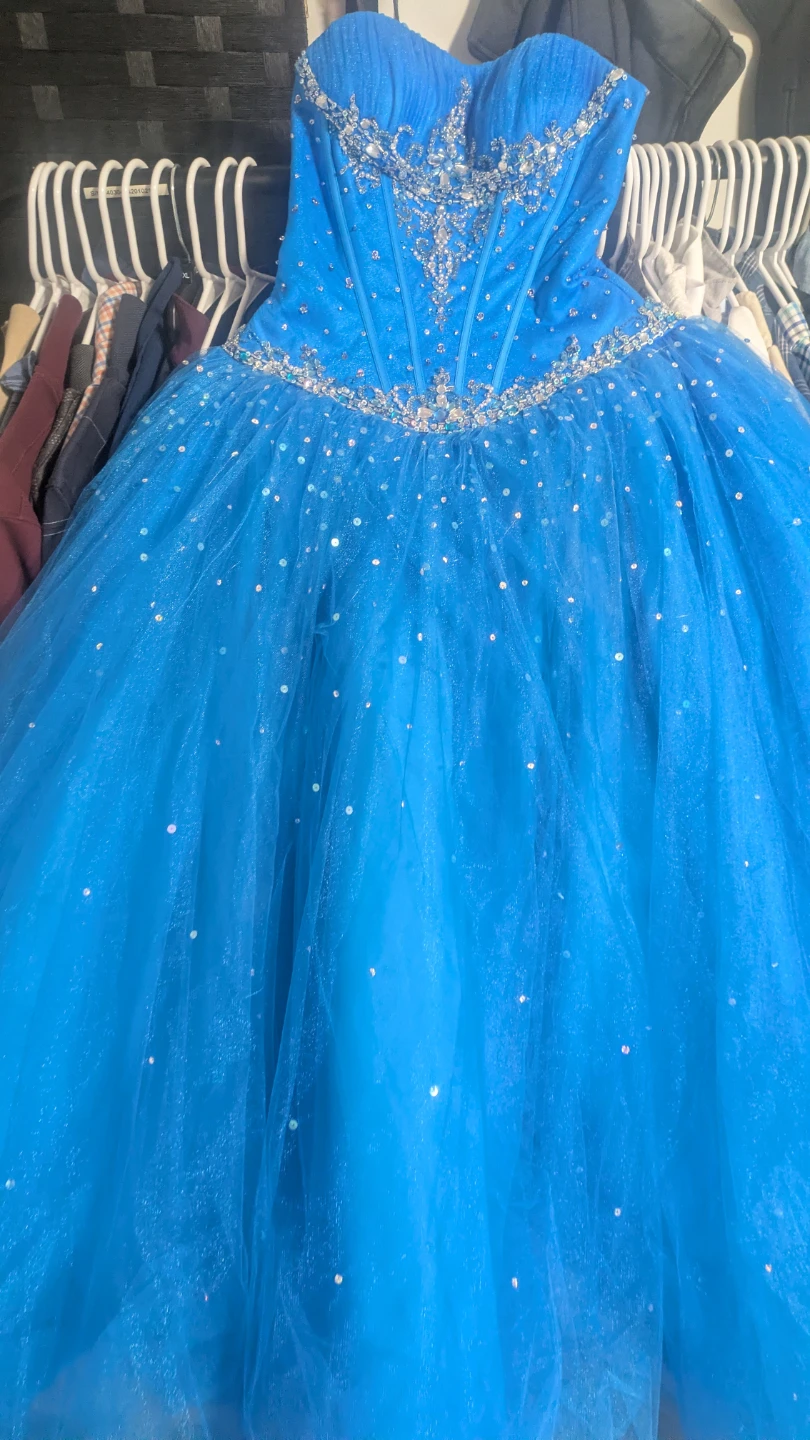 Blue Ball Gown Prom Dress - photo 3
