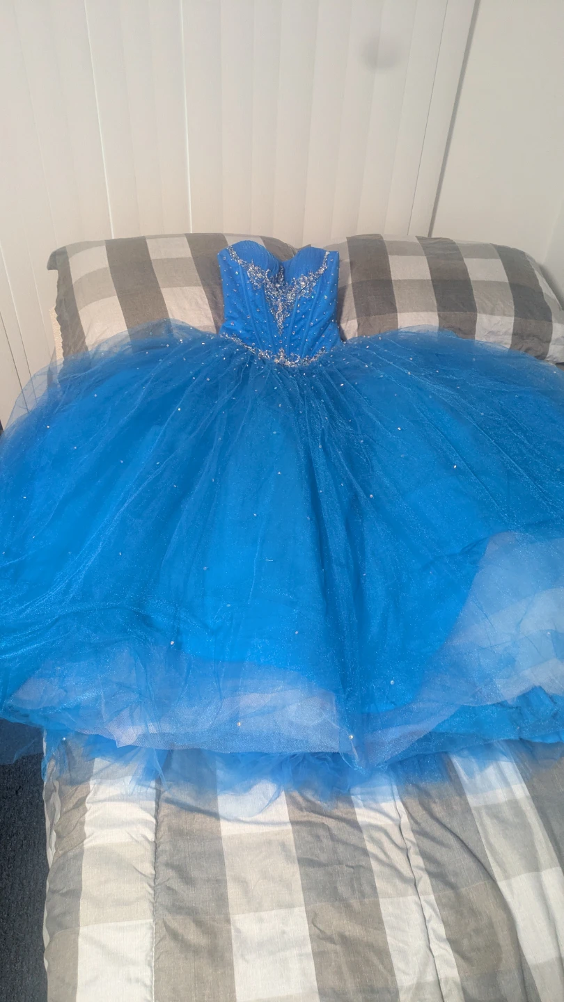 Blue Ball Gown Prom Dress - photo 4