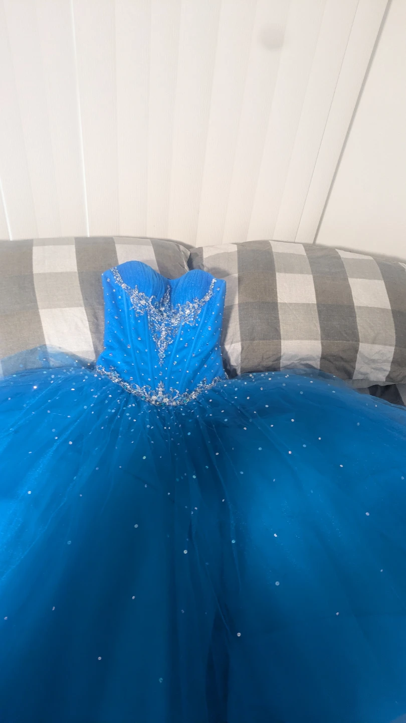 Blue Ball Gown Prom Dress - photo 5