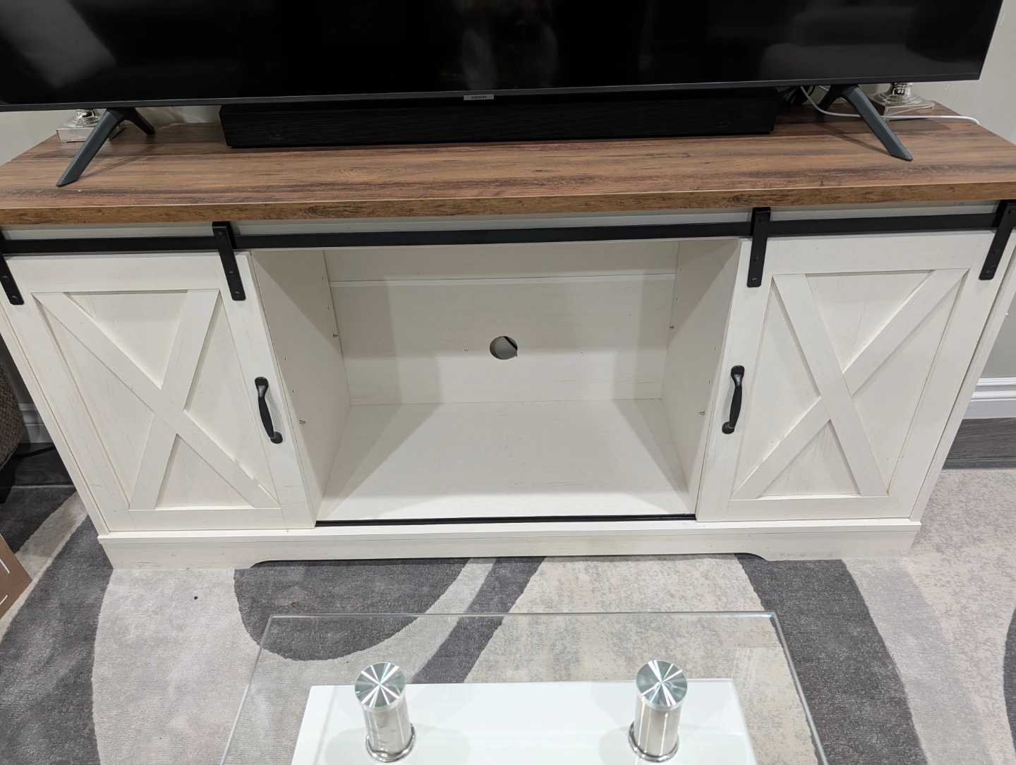 Farmhouse Barn Door TV Stand - photo 2