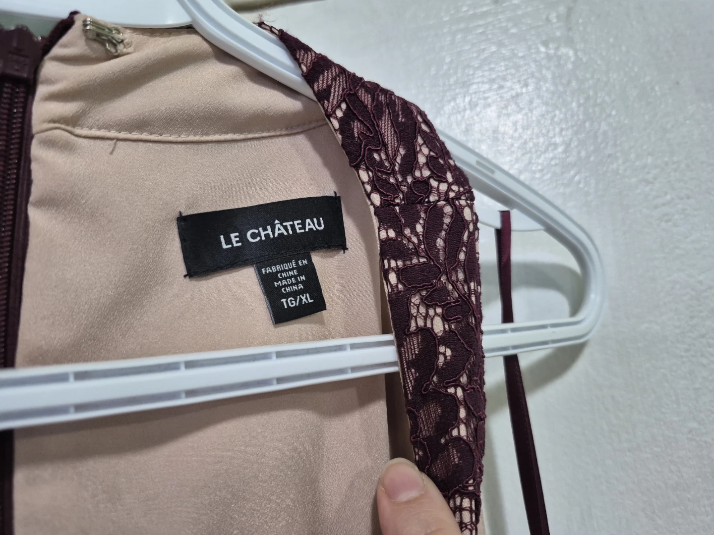 Le Château Lace Dress Burgundy TG/XL - photo 3
