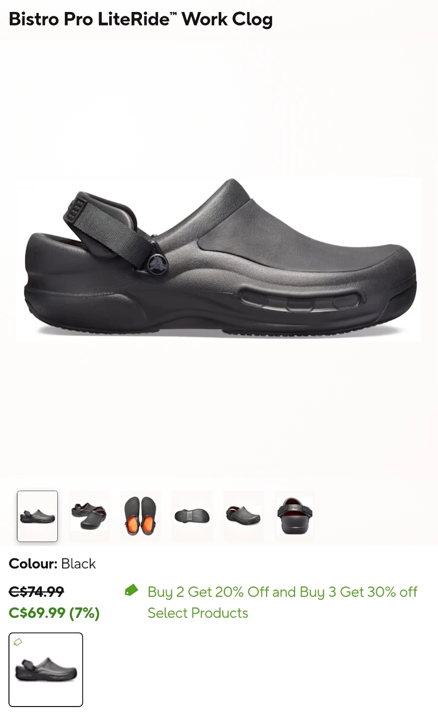 Crocs Bistro Pro LiteRide Work Clog
