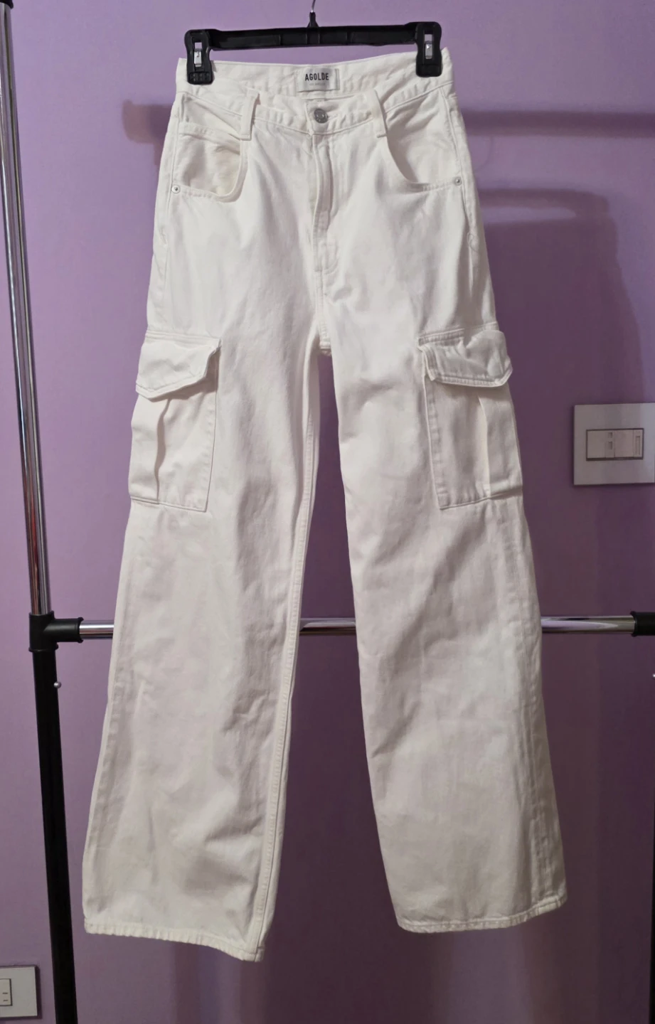 AGOLDE White Cargo Pants - Size 24