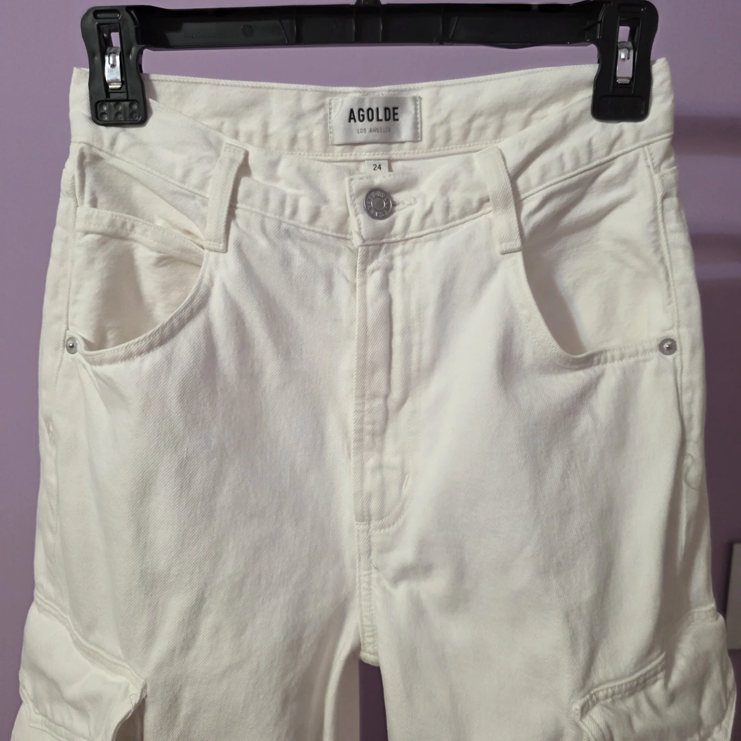 AGOLDE White Cargo Pants - Size 24 - photo 3