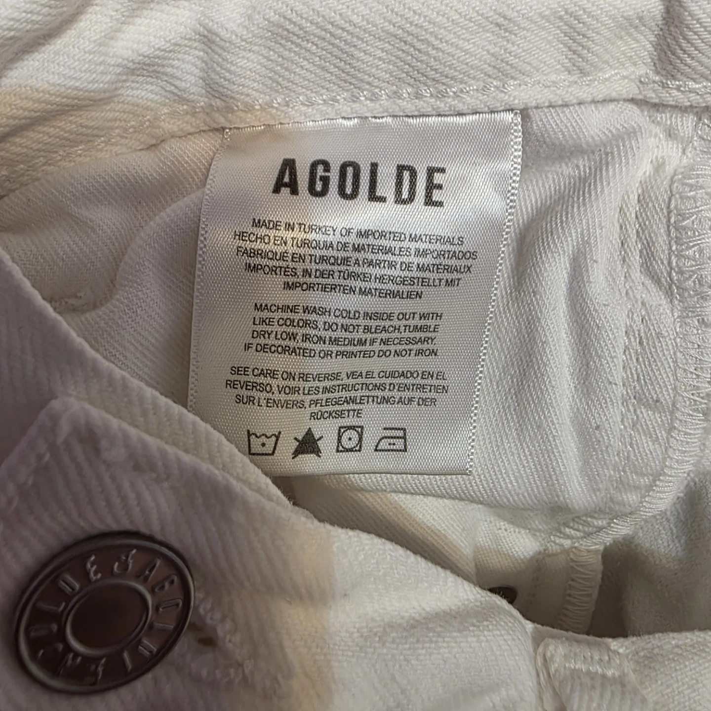 AGOLDE White Cargo Pants - Size 24 - photo 4