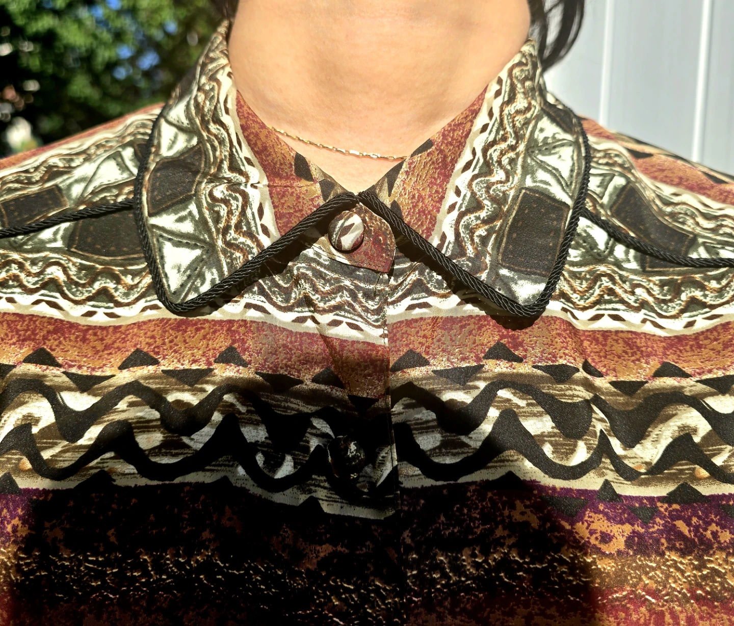 Abstract Pattern Button-Up Shirt Unisex shirt Vintage print - photo 4
