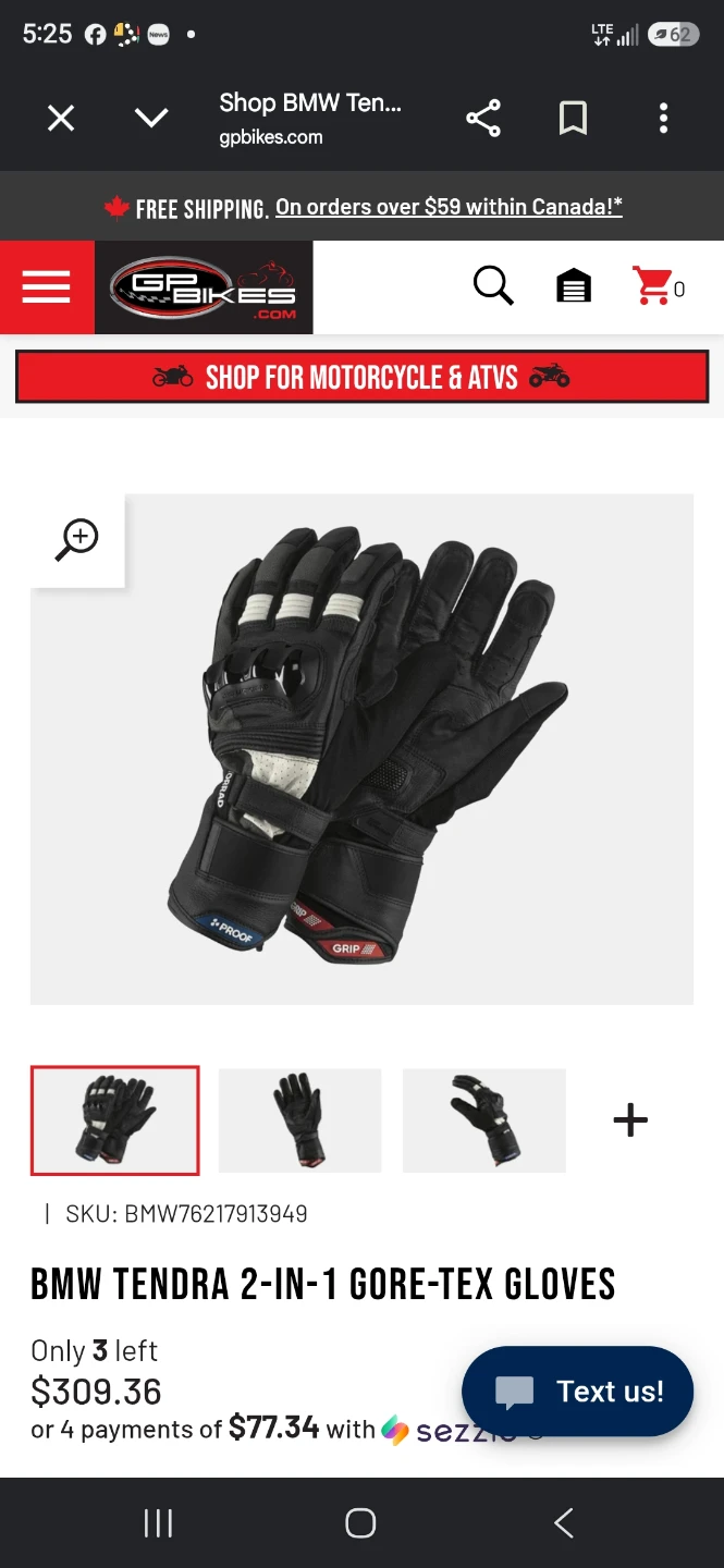 BMW Tendra 2-in-1 Gore-Tex Motorcycle Gloves