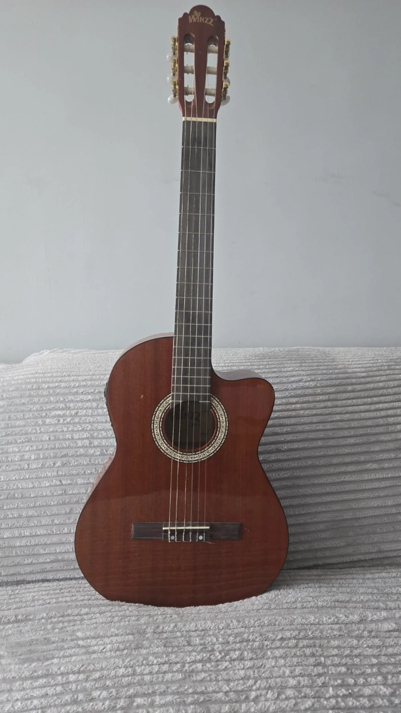 WINZZ Acoustic Electric Guitar with Gig Bag - photo 2
