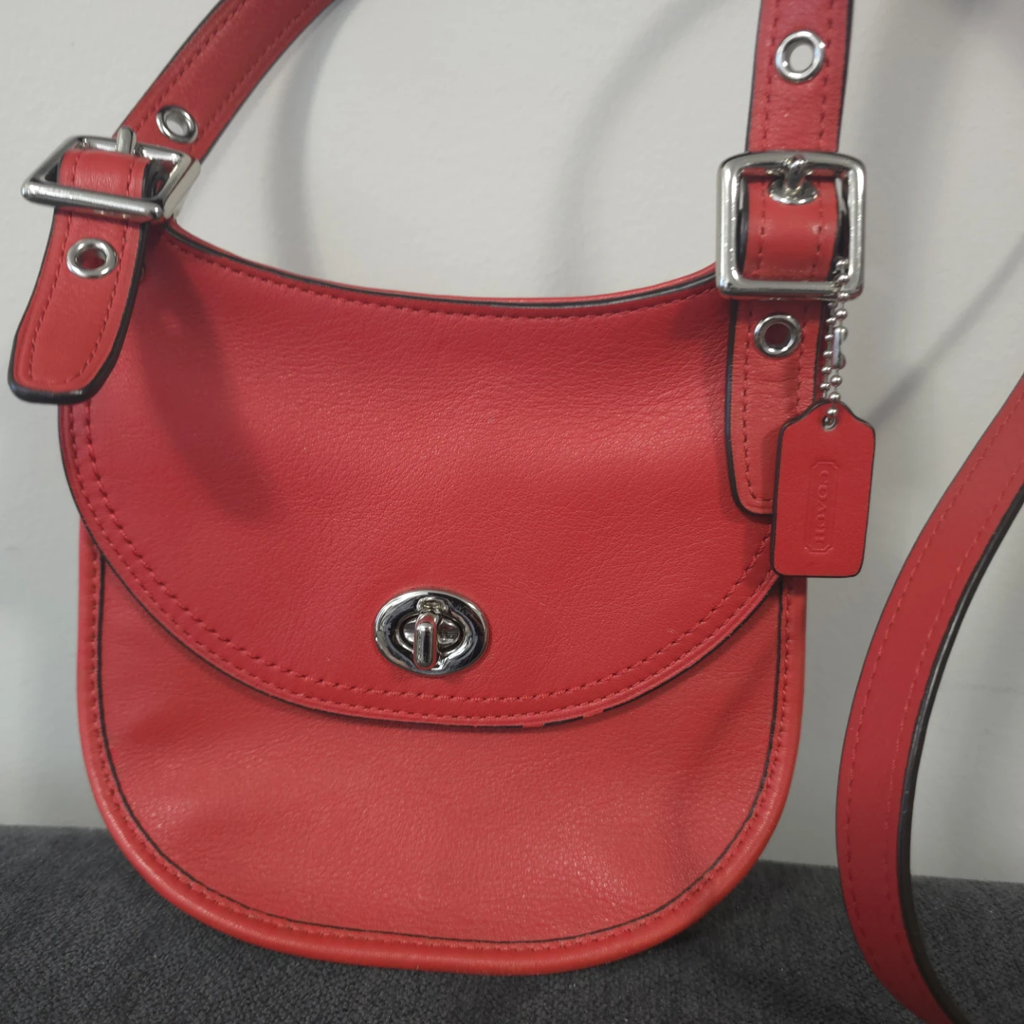 Coach Mini Coral Leather Saddle Bag - photo 2