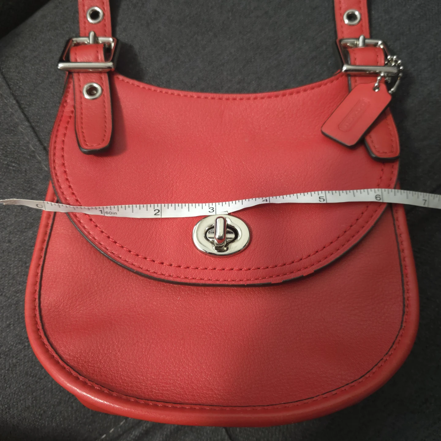 Coach Mini Coral Leather Saddle Bag - photo 5